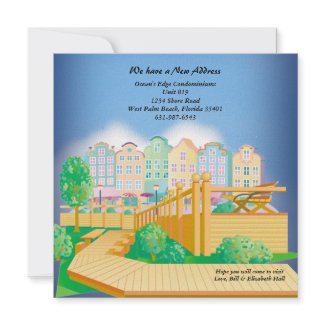 Pastel Condos - Moving Announcement invitation