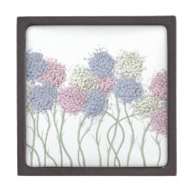 Pastel Cotton Ball Flower Scene Premium Gift Boxes