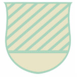 PASTEL CREST BADGE GREEN YELLOW PHOTO SCULPTURES