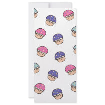 Pastel Cupcakes Pattern Rack Card Template