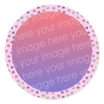 pastel cute cupcakes photo frame stickers