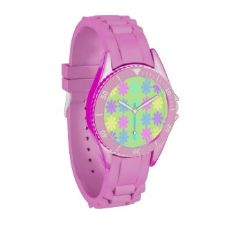 Pastel Daisy Pattern Watch