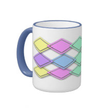 Pastel Diamond Pattern Mugs