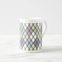 Pastel Diamonds Porcelain Mug