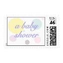 Pastel Dots Baby Shower Stamp by annnjlimobus Pastel Dots Baby Shower Stamp