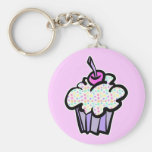 pastel dots cupcake keychain
