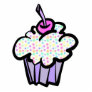 pastel dots cupcake