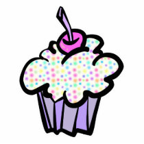 pastel dots cupcake photo sculptures