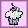 pastel dots cupcake