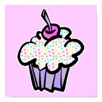pastel dots cupcake posters