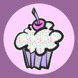 pastel dots cupcake
