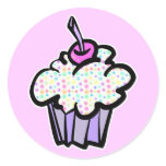 pastel dots cupcake stickers