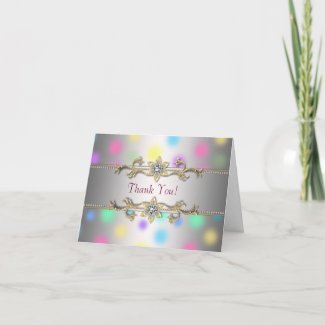 Cheap Baby Shower   Cards on Pastel Dots Jewel Gold Thank You Cards By The Thank You Store