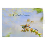 Pastel Dragonfly Summer Solstice Card