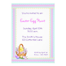 Pastel Easter Basket Invitation