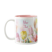Pastel Easter Tulips mugs