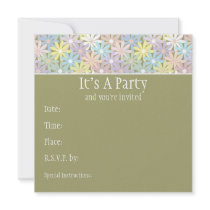 Pastel Floral Invitation by Pen_And_Ink Pastel Floral Invitation