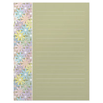 Pastel Floral Lined Letterhead