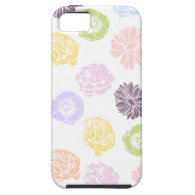 Colorful Contemporary and Girly Pastel Floral iphone case