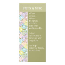 Pastel Floral Rack Card rack cards by Pen_And_Ink Pastel Floral Rack Card rack cards
