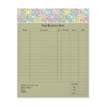 Pastel Florals Small Order Form flyers