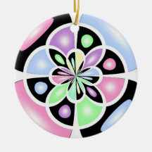 Pastel Flower 2 in 1 Christmas Ornament