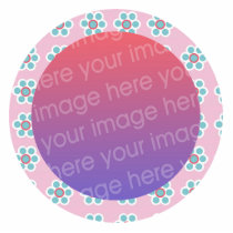 pastel flower icons photo frame photo sculptures