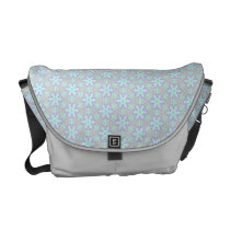 Pastel Flower Kaleidoscope pattern messenger bag messenger bags