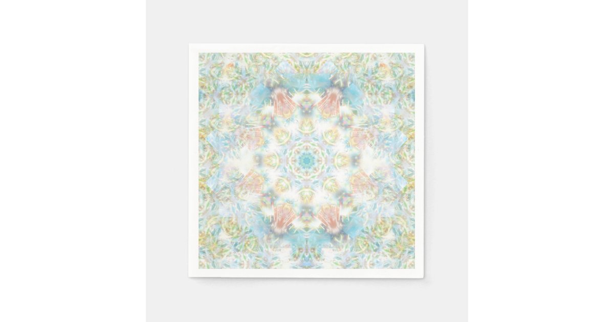 Pastel Flower Mandala Paper Napkin Zazzle