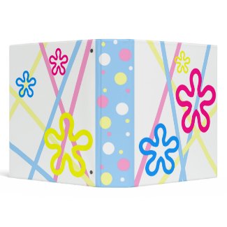 Pastel Flower Power Vinyl Binders