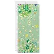 personalize, dooni designs, customize, nature, flowers, green, flora, spring, summer, pattern, pretty, abstract, digital art, vector, floral, plants, Rack Card with custom graphic design