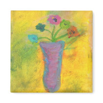 Pastel Flowers magnets