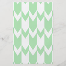 Pastel Green and White Chevron Pattern. Flyers
