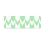 Pastel Green and White Chevron Pattern. labels