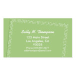 Pastel green Border Frame Business Card Templates