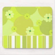 Pastel green clovers mousepads