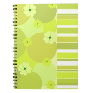 Pastel green clovers notebook