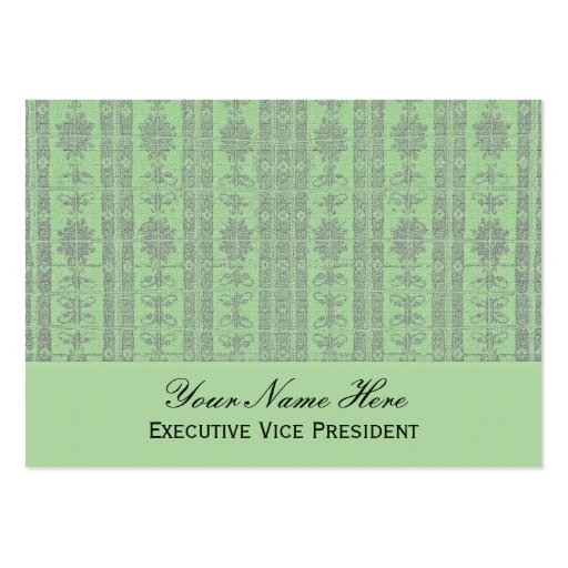 Pastel Green Elegant Pattern Business Card Templates (front side)