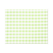 Pastel Green Gingham pattern Gallery Wrap Canvas