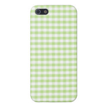 Pastel Green Gingham pattern iPhone 5 Case