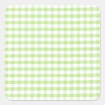 Pastel Green Gingham pattern Stickers