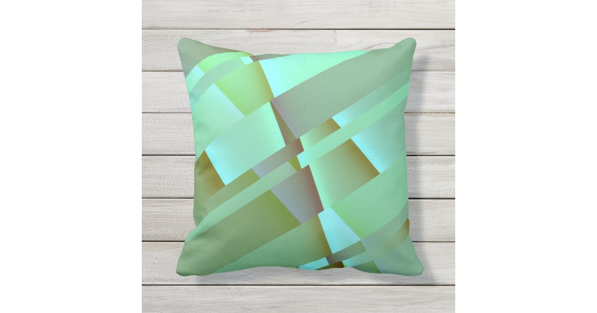 Pastel Green Modern Abstract Throw Pillow Zazzle