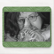pastel green pattern frame mousepads