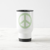 Pastel Green Peace Sign Mugs