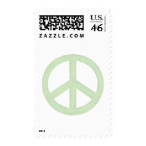 Pastel Green Peace Sign postage