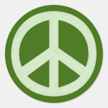 Pastel Green Peace Sign Sticker