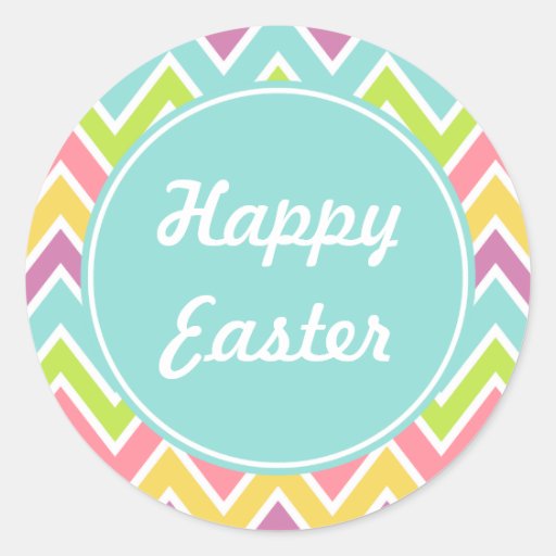 Pastel Happy Easter Stickers Zazzle