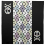 Pastel Harlequin Skull Printed Napkin