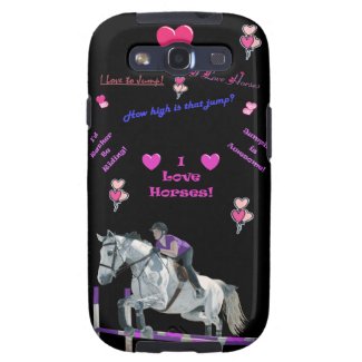 Pastel Horse Jumping Samsung Galaxy S3 Case