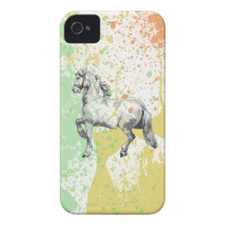 Pastel horse sketch paint splatter design horses